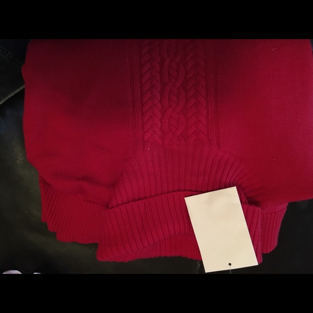 Red sweater dress